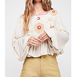 Free People embroidered top